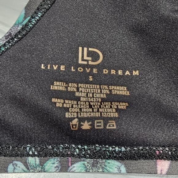 Aeropostale Live Love Dream Bikini Swim‎ Top Black Floral Small - Picture 6 of 8